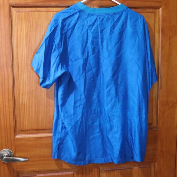 Carole Little Blue Denim Funky Patchwork Jacket & Silk Shirt Set 80s 8 - Picture 7 of 16